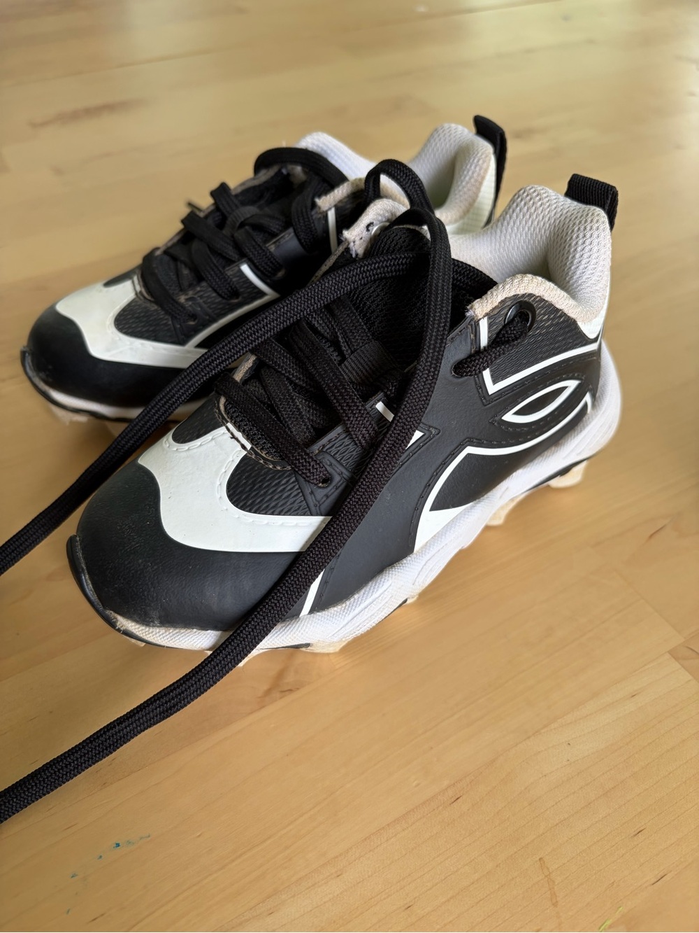 Under Armour Black and White Kids Sneakers